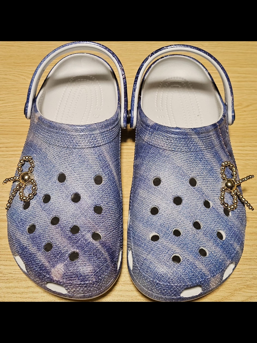 Two Gold Beaded Crocs Jibbitz - Picture 2 of 4